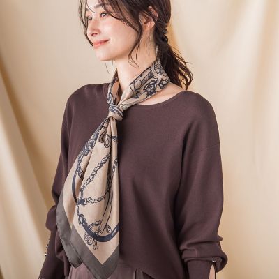 ロートレアモン　シルク100％　スカーフ　81×72cm WEB限定】【manipuri】＜シルクスカーフ88