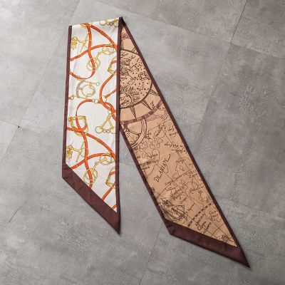 ＜LAUTREAMONT (Women)＞ケンサキリバーマップガラスカーフ≪洗濯機で洗える≫