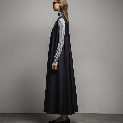 ハイカウントウール　パネルドレス