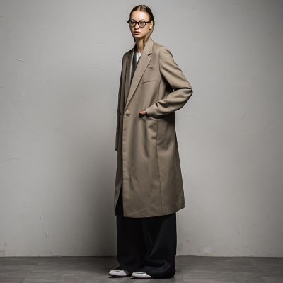 古着屋□□□□_coat50s WIND WARD ギャバジン　コート　ネイビー　フード付き　TALON