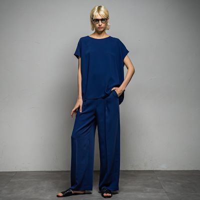 エステルダブルクロスワイドパンツ