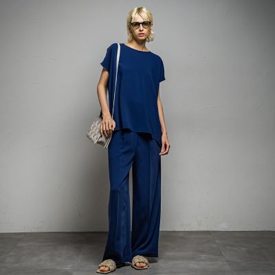 エステルダブルクロスワイドパンツ