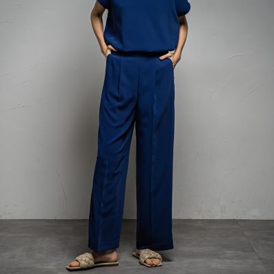 エステルダブルクロスワイドパンツ