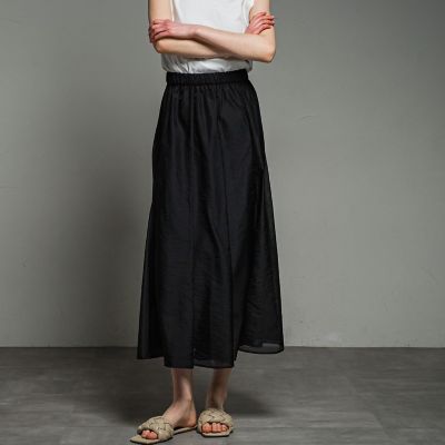 ＜ESSEN. LAUTREAMONT（Women）＞シアーオーガンジーアシンメトリースカート