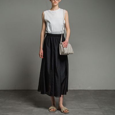シアーオーガンジーアシンメトリースカート