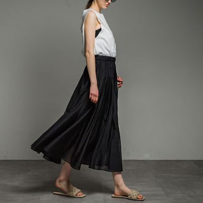 シアーオーガンジーアシンメトリースカート