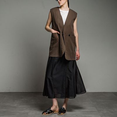 シアーオーガンジーアシンメトリースカート