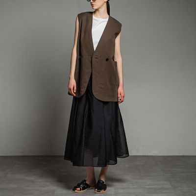 シアーオーガンジーアシンメトリースカート