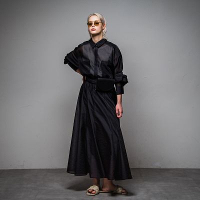 シアーオーガンジーアシンメトリースカート