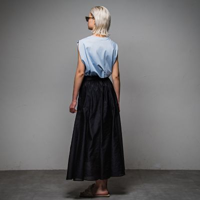 シアーオーガンジーアシンメトリースカート