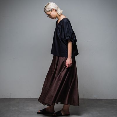 シアーオーガンジーアシンメトリースカート
