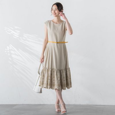 リネンライクカットワークワンピース≪手洗い可能≫ | LAUTREAMONT DE