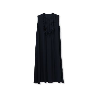【SALE】LAUTREAMONT DE CLASSE（Women）/ロートレアモン デュクラス バックサテンラッフルノースリーブワンピース&#8810;手洗い可能&#8811; 05ネイビー ワンピース・ドレス【三越伊勢丹/公式】