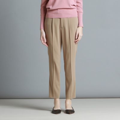 ＜LAUTREAMONT DE CLASSE（Women）＞ダブルジョーゼットテーパードパンツ《セットアップ対応》