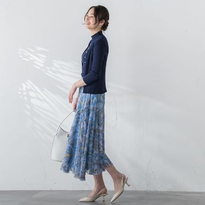 コットンナイロンカーディガン≪手洗い可能≫