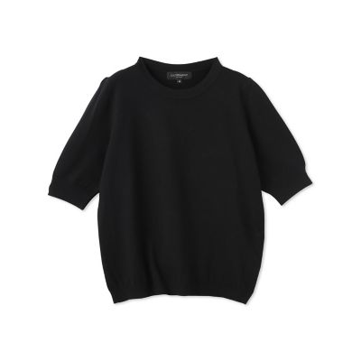 ５分袖ニットプルオーバー≪手洗い可能≫