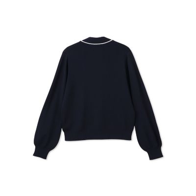 配色ボウタイニット