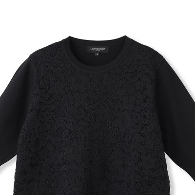 ボタニカルレース×ニットプルオーバー