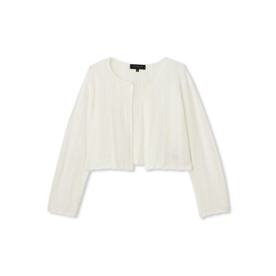 【SALE】LAUTREAMONT DE CLASSE（Women）/ロートレアモン デュクラス 柄編みニットボレロ 01ホワイト トップス【三越伊勢丹/公式】