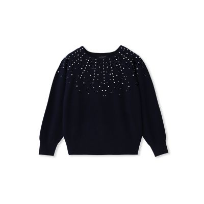 LAUTREAMONT DE CLASSE（Women）/ロートレアモン デュクラス パール刺繍ニットプルオーバー 05ネイビー トップス【三越伊勢丹/公式】