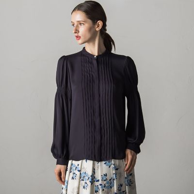 バックサテンジョーゼットブラウス | LAUTREAMONT DE CLASSE（Women