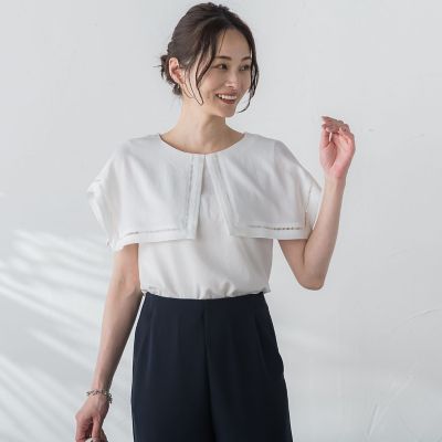 ＜LAUTREAMONT DE CLASSE（Women）＞トリアセテートブラウス≪手洗い可能≫