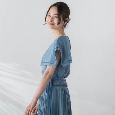トリアセテートブラウス≪手洗い可能≫