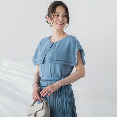 トリアセテートブラウス≪手洗い可能≫