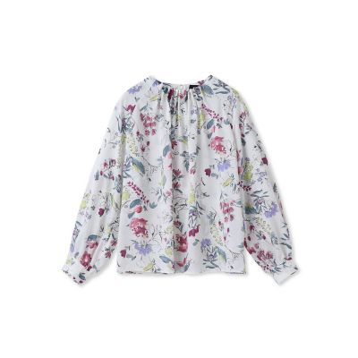 ＜LAUTREAMONT DE CLASSE（Women）＞ハンドドローフフラワープリントブラウス≪洗濯機で洗える≫