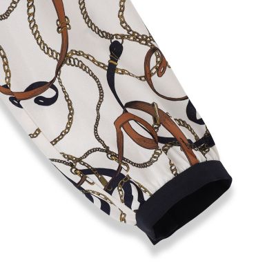 チェーンベルトプリントブラウス | LAUTREAMONT DE CLASSE（Women