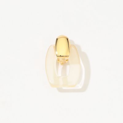 ＜maison TOMORROWLAND＞ＬＵＣＡＳ　ＪＡＣＫ　レジン　スクエアフォルムイヤリング