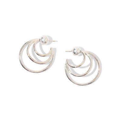 ＜maison TOMORROWLAND＞ＳＯＰＨＩＥ　ＢＵＨＡＩ　シルバー　トリプルレイヤードフープピアス