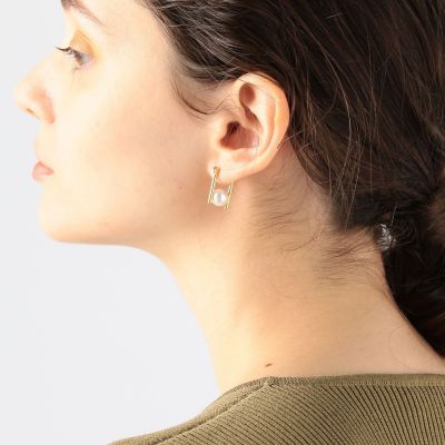 【別注】ｊａｎｕｋａ×ＴＯＭＯＲＲＯＷＬＡＮＤ　パールコンビピアス