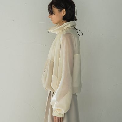 ポリエステルオーガンジードルマンブルゾン