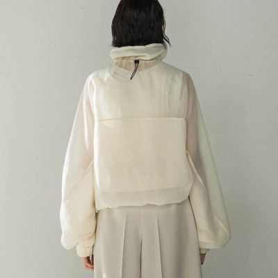 ポリエステルオーガンジードルマンブルゾン