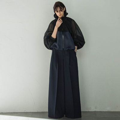 ポリエステルオーガンジードルマンブルゾン