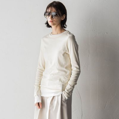 シアーコットンロングスリーブレイヤードＴシャツ