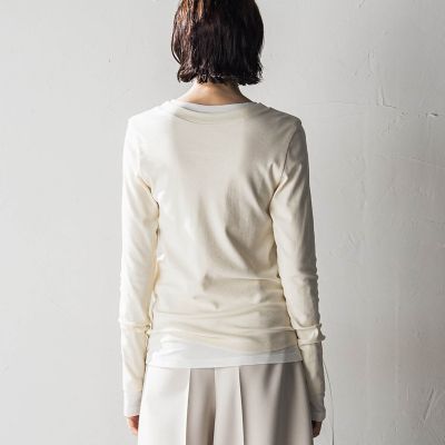 シアーコットンロングスリーブレイヤードＴシャツ