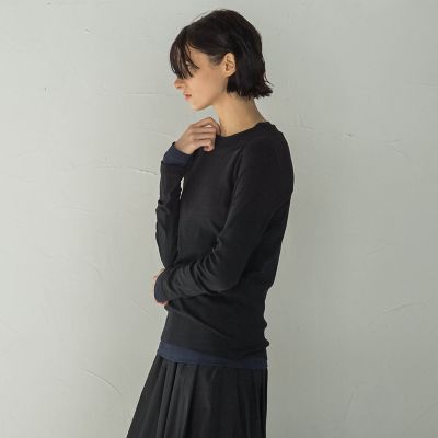 シアーコットンロングスリーブレイヤードTシャツ | ESSEN