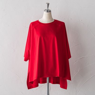 ＜ESSEN. LAUTREAMONT（Women）＞８０　ｓｍｏｏｔｈ　ジャージーポンチョＴシャツ