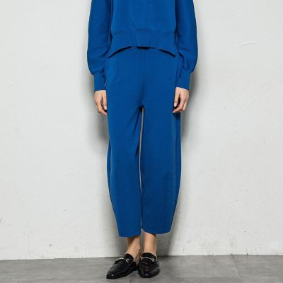 コットンポリエステルカーブパンツ