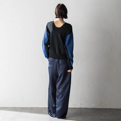 トリアセテートヴィンテージサテンイージーワイドパンツ