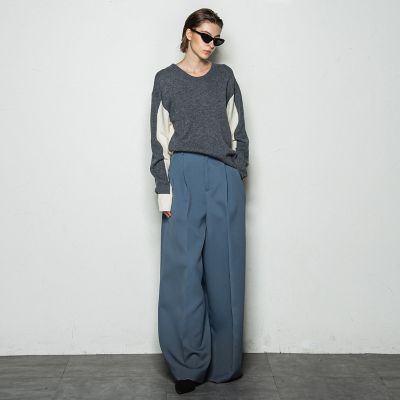 【LAUTREAMONT】(38) ウール リブニット ポンチョ WO／CAバイカラープルオーバー | ESSEN. LAUTREAMONT（Women