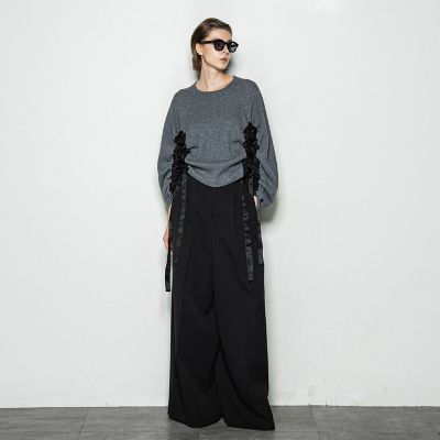 サテンドッキングウールカシミヤニット