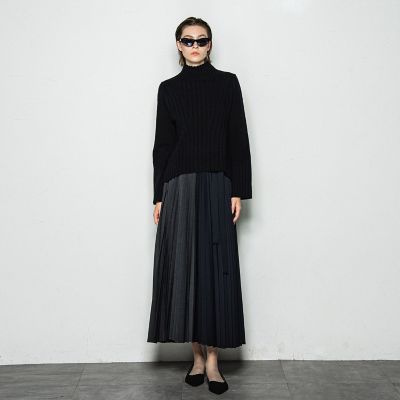 リブスタンダードカラーニット