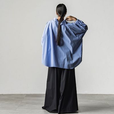 ネックギャザーリボンブラウス