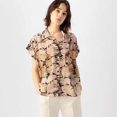 ＮＯ．６　ＦＡＲＯ　シルクプリント　ビッグポケットシャツ