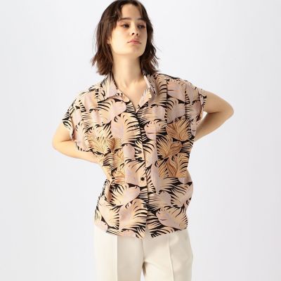 ＮＯ．６　ＦＡＲＯ　シルクプリント　ビッグポケットシャツ