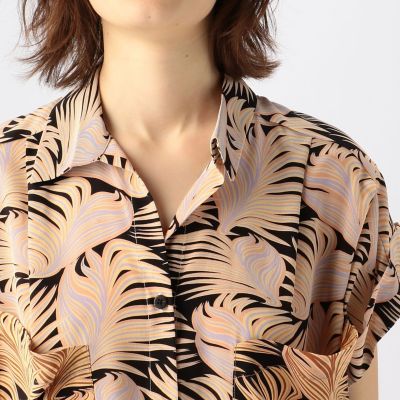 ＮＯ．６　ＦＡＲＯ　シルクプリント　ビッグポケットシャツ