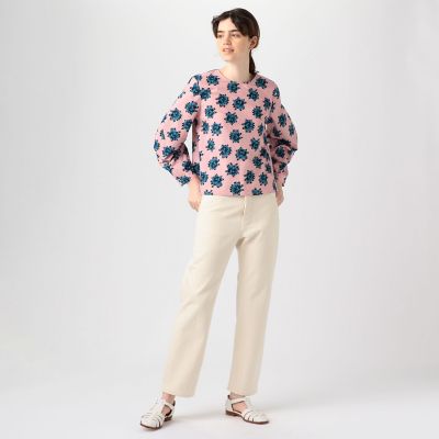 ＮＯ．６　ＢＥＲＲＹ　コットン　フラワープリントブラウス